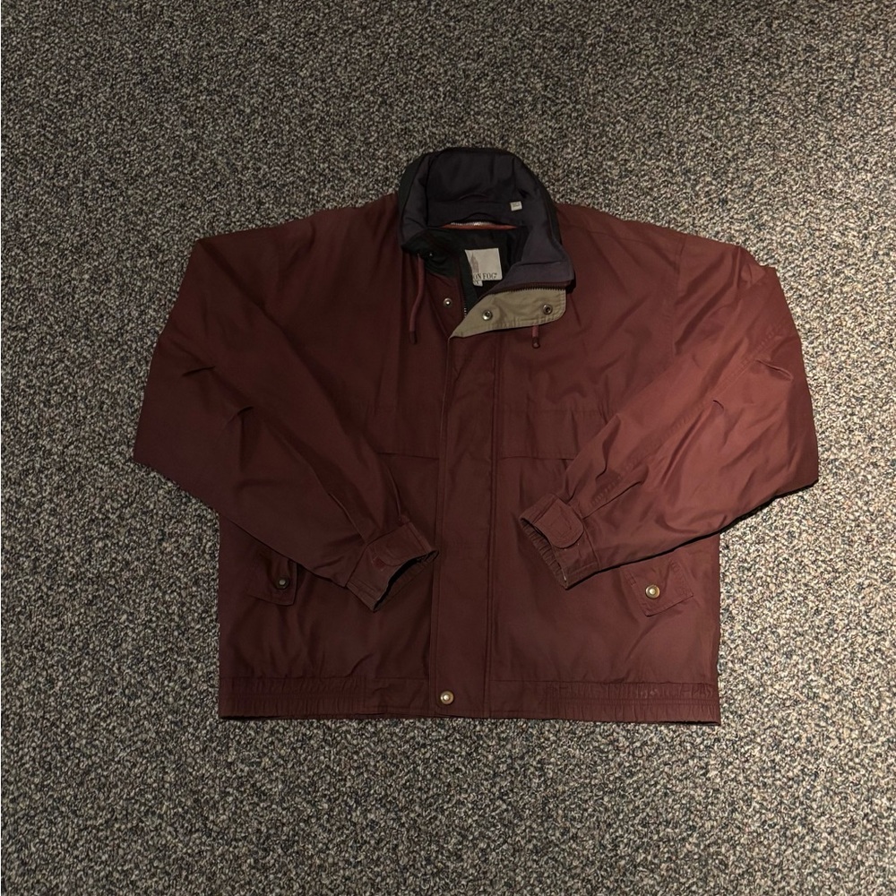 Vintage Maroon London Fog Bomber jacket